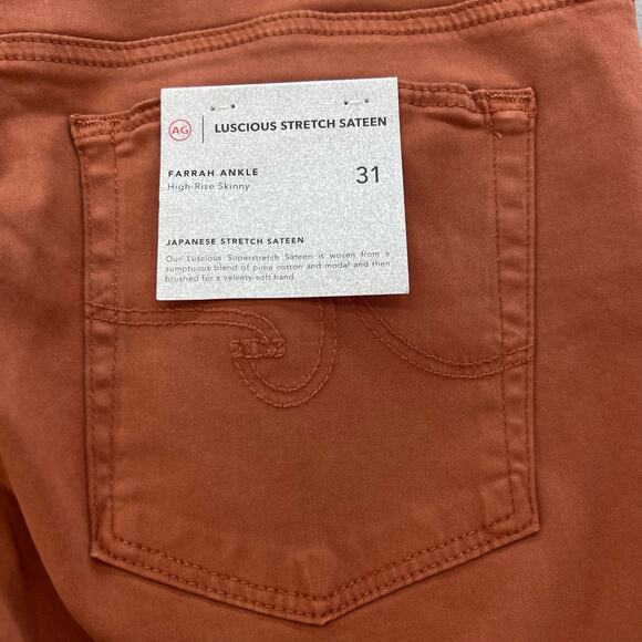 NWT Adriano Goldschmied Women's Jeans Size 31R Rust Ankle High Rise Skinny - Picture 11 of 16